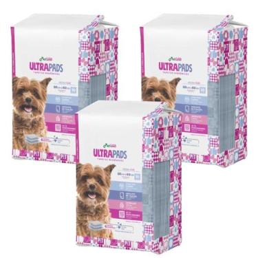 Imagem de Tapete Higiênico Para Cães UltraPads Aroma Mamâe Bebê 60x60cm Kit 90 U
