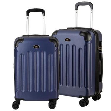 Imagem de Malas de Viagem Kit Bordo Expansível Fibra rígida Rodas 360 - World On