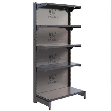 Imagem de Gôndola Fit Centro Para Supermercados 1 Ponta 2,02m Bandejas Inclinave