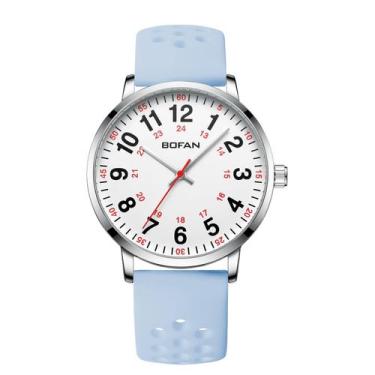 Imagem de Relógio de Enfermagem BOFAN com Pulseira de Silicone - Para Profission