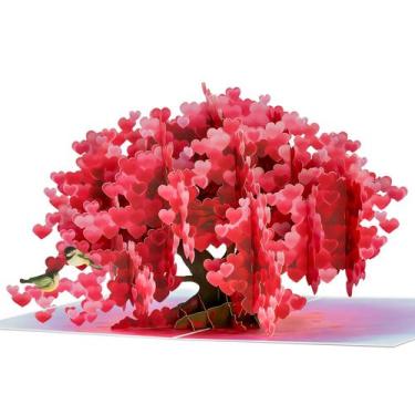 Imagem de Cartão comemorativo POPWOW Heart Tree Love 3D Popup Dia dos Namorados