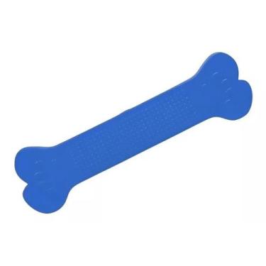 Imagem de Brinquedo p Cães Osso TopBone De Borracha Azul M Furacão Pet