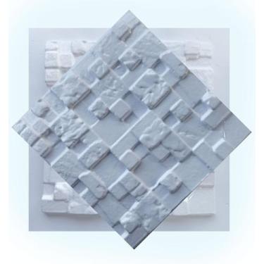 Imagem de Forma p/ placas de gesso e cimento 3d Mosaico São Tomé 34x34 - Silico 