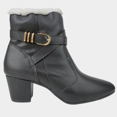 Imagem de Bota Feminina Forrada Valizas Cano Médio com Lã Cor:;Tamanho:33-Feminino