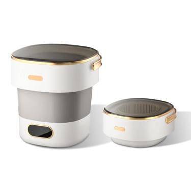 Imagem de Máquina de lavar portátil, mini máquina de lavar 13 L com 3 modos de limpeza para roupas de bebê, meias pequenas, máquina de lavar, design dobrável para apartamentos, acampamento, viagens