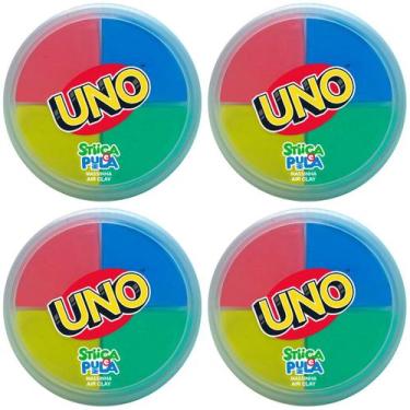 Imagem de 4X STIICA E PULA MASSINHA AIR CLAY 20g UNO - DOCE BRINQUEDO