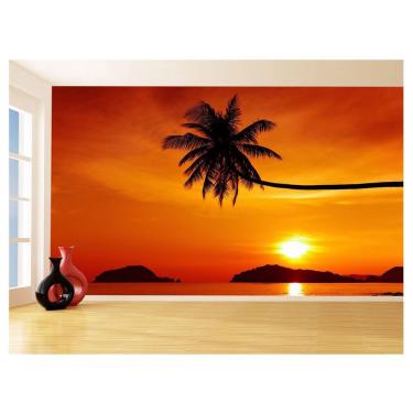 Imagem de Papel De Parede 3D Paisagem Por Do Sol Mar Praia 3,5M Pds34
