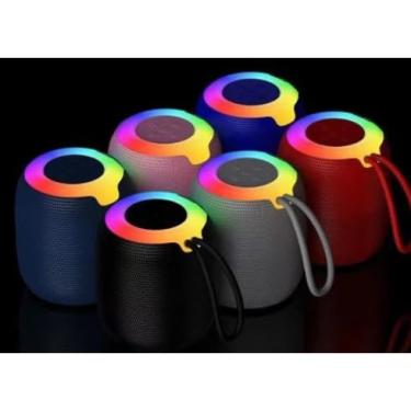 Imagem de Caixa de Som Bluetooth Portátil com LED RGB, Alto-falante sem Fio, Iluminação Colorida, Alça de Transporte