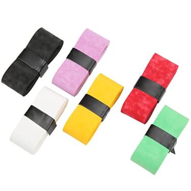 Imagem de Multicolor Viscous Tennis Overgrips Alta qualidade Anti Skid Badminton Racket Hand Glue para esportes 6pcs Set em preto Branco Vermelho Amarelo Verde Roxo