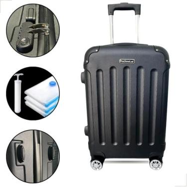 Imagem de Kit Mala De Bordo Pequena 10kg Rígida Avião com Saco A Vácuo - Technol