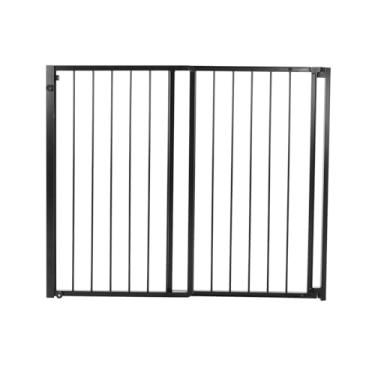 Imagem de GRADE PORTÃO DE SEGURANÇA PARA CRIANÇAS E PETS DE ABRIR E CORRER - ALTURA DE 85 CM E LARGURA REGULÁVEL DE 58 A 100CM - ALUMÍNIO - COMPRE REALL (PRETO, A 85CM X L 58 A 100CM)