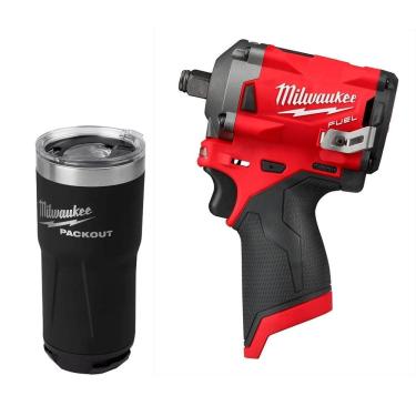 Imagem de Chave De Impacto C 1/2" 12V Fuel 2555-20 + Copo Térmico 590ml 48-22-8392B Milwaukee