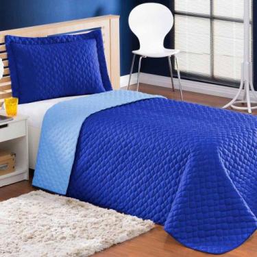 Imagem de Cobre Leito Solteiro Pati 3pçs Costurado - Paulo Cezar Enxovais,  Azul
