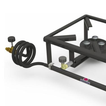 Imagem de Fogão Industrial 2 Bocas Progás Alta Pressão 6 Caulim Retangular F2b6