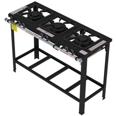 Imagem de Fogão Industrial Gastromaq 3 Bocas Duplas Baixa Pressão Fg303ld