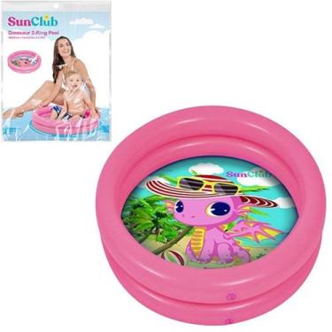 Imagem de Piscina Inflável Infantil Praia Campo Bebes 60cm 20 Litros Cor Rosa - 