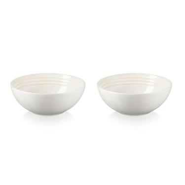 Imagem de Jogo de 2 Bowls para Cereal em Cerâmica 16 cm Branco