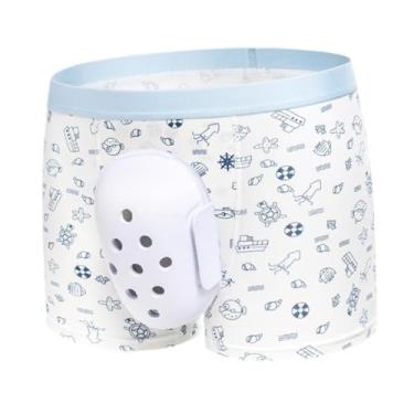 Imagem de menolana Cuecas para circuncisão, cuecas cortadas com prepúcio, algodão respirável, pós-cirúrgicas, para crianças, convenientes com capa de proteção, M