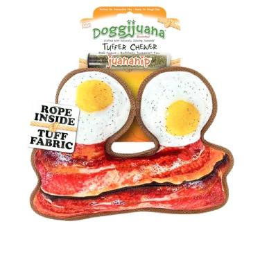 Imagem de Doggijuana Tuffer Chewer - Brinquedo Interativo Para Cães Com Refil Juananip, Recarregável E Durável Brincadeiras Envolventes Calmantes Naturais (Ovos Bacon)