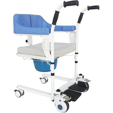 Imagem de Cadeira De Rodas De Enfermagem,cadeira De Transferência De Elevador De Paciente Self-service,shifter Doméstico Para Idosos Paralisados De Enfermagem,roda Universa, Lightblue, ComfortEdition
