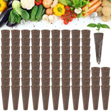 Imagem de 50 peças de substituição de vagens de semente, kit de crescimento de sementes de esponjas, esponjas de cultivo para estufas e equipamentos de germinação, iniciante para sistema de jardim interno