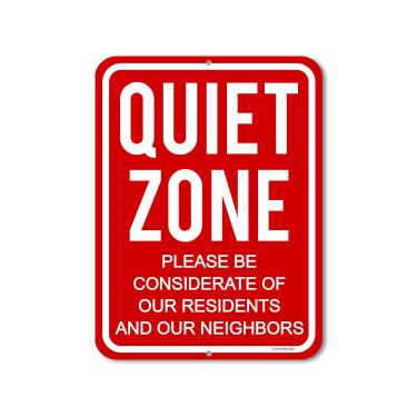 Imagem de Honey Dew Gifts Placa "Quiet Please Please be Considerate of Our Residents and Our Neighbors" 23 cm x 30,5 cm Metal Alumínio Do Not Disturb, Feito nos EUA