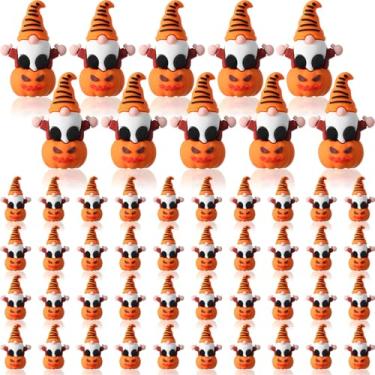 Imagem de DoubleFill 50 peças de decoração de gnomos de Halloween, mini abóbora, gnomos, estatueta de gnomo, estatueta de Halloween, interior, festa, escritório, jardim, brincadeiras, presentes, lembrancinhas