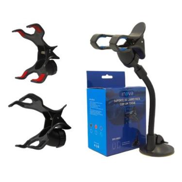 Imagem de Suporte Veicular Universal para Celular Braço Articulável e Ventosa de