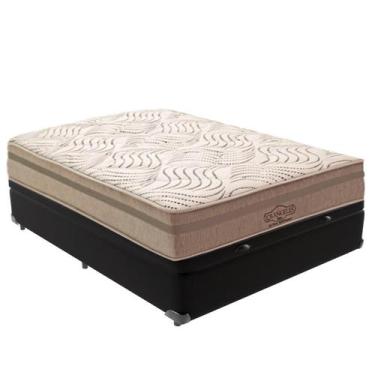 Imagem de Cama Box Baú Viúvo Preto e Colchão Los Angeles Molas V-Tech