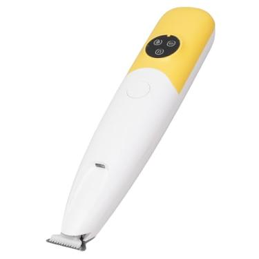 Imagem de Asixxsix Aparador de Pata de Cachorro, Kit Recarregável de Cortadores de Cachorro Elétrico Sem Fio Com Escova, Cortador de Cabelo de Gato Armador para Aparar Cabelos Em Volta (Amarelo)