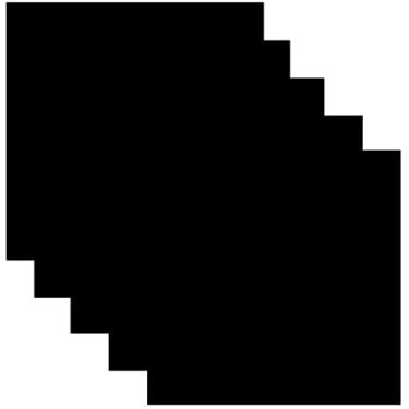 Imagem de SISER EasyWeed Vinil de transferência de calor HTV para camisetas 30,5 x 30,5 cm, 5 folhas pré-cortadas (preto)