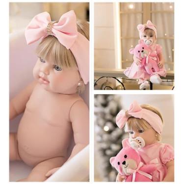 Imagem de Bebê Reborn Original Linda Menina Loira 100% Silicone Meu Xodó