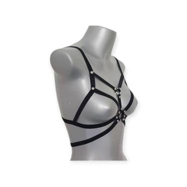 Imagem de Harness Feminino Em Elástico Sophie Coleção Fetiche Lovetoys Preto, único