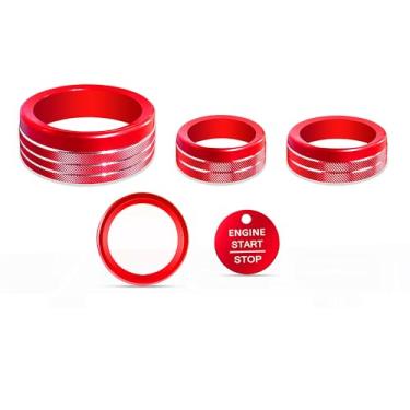 Imagem de SENSHINE Capas de maçaneta para Ford Maverick 2025 Interruptor de mudança de marchas 4WD Motor Start Stop Anel tampa do botão de controle de farol volume rádio console central tampa do botão