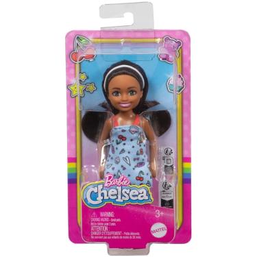 Imagem de Boneca - Barbie - Familia Chelsea Club - Morena Vestido Azul Sandalia Vermelha MATTEL