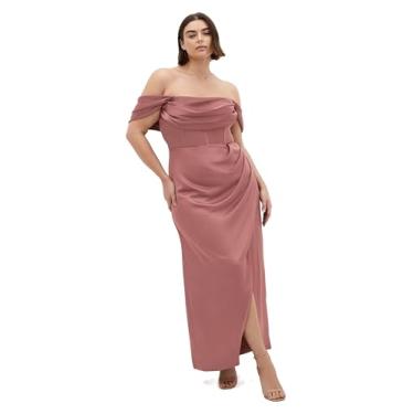 Imagem de City Chic Vestido feminino plus size - Forbidden Love Maxi, rosa, 52