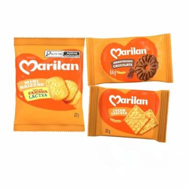 Imagem de Biscoito Mini Maizena Chocolate E Cracker Marilan 10g-600 Un