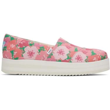 Imagem de TOMS Tênis feminino Alpargata Midform Slip-On, Pnk Multi Poppies, 35