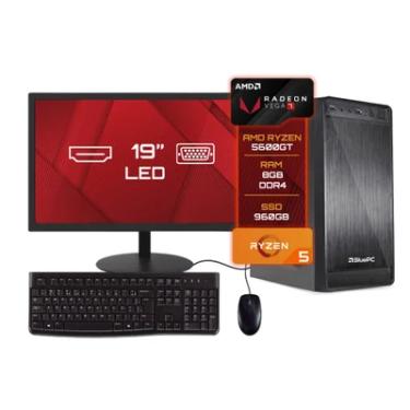 Imagem de Computador Completo BluePC Amd Ryzen 5 5600gt 8GB Ddr4 SSD 960gb Vega 7 - Monitor 20"