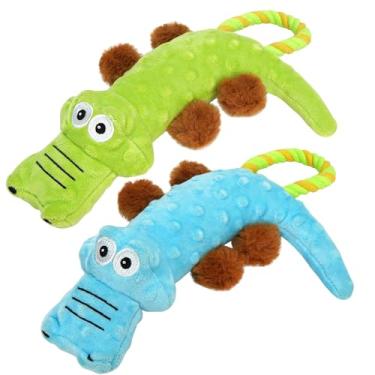 Imagem de Prime Pets Brinquedo Squeaky para cães, pacote com 2, brinquedos para cães pequenos, médios e grandes, brinquedo interativo para mastigar filhotes de pelúcia