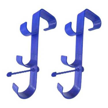 Imagem de Baoblaze Suporte para postes de piscina, escovas, acessórios para piscinas, ganchos para piscinas, rede para postes, escovas e skimmers, Azul, 2 Pc