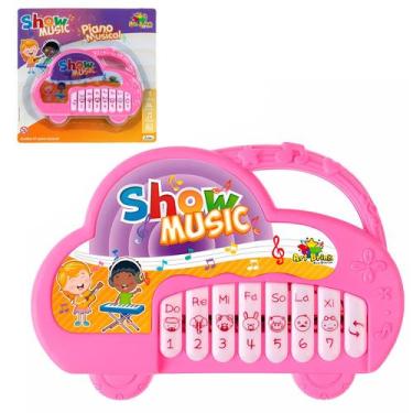 Imagem de Teclado Infantil Piano Musical Portátil Brinquedo Didático Sons Da Ani