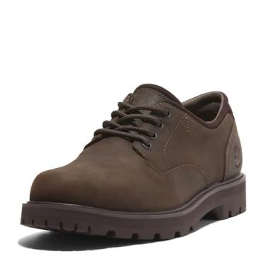 Imagem de Timberland Britton Road Tênis masculino impermeável com cadarço baixo, Marrom escuro de flor integral, 43 BR