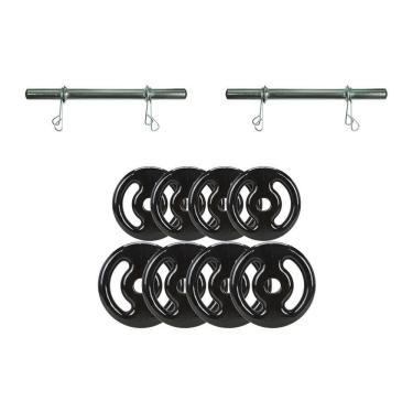 Imagem de Kit Anilha Emborrachada 20Kg Academia Treino Musculação