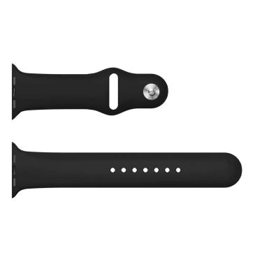 Imagem de Pulseira Maleável P/ AppWatch 42 mm Preto Liso Ajuste Perfeito