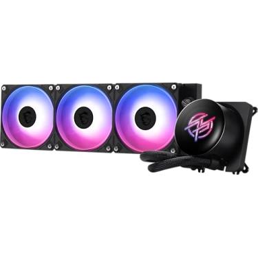 Imagem de MSI MPG CORELIQUID P13 360 - Refrigerador líquido de CPU AIO ARGB - Radiador de 360 mm - Pronto para LGA 1851 / AM5 - Tela LCD IPS de 2,1 polegadas - Ventiladores ARGB PWM triplos de 120 mm - Suporte