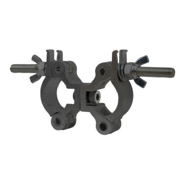 Imagem de Grampos de iluminação de palco para grampo de treliça para luzes, grampos de acoplador duplo giratório de 35 a 45 mm para treliça de iluminação, carga de 100 kg ganchos de andaime giratório duplo para