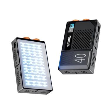 Imagem de Luz de vídeo LED T40, LED recarregável de 40 W na câmera, luz de bolso com RGB completo, 2800K-10000K, bateria embutida de 5000 mAh para iluminação fotográfica, YouTube, TikTok (RGB)