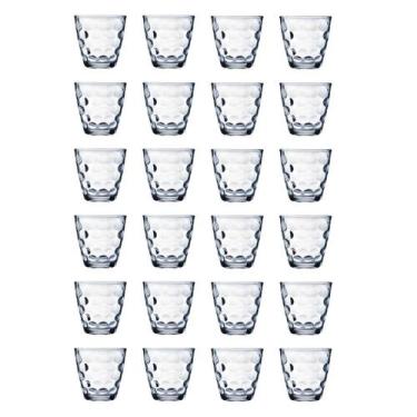 Imagem de Kit 24 Peças Transparente Copos Vidro Redondo Bangkok 250ML - WELLMIX,