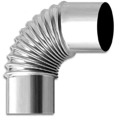 Imagem de Cotovelo De Tubo De Combustão De Fogão 90 ° Tubo De Exaustão Da Chaminé 50 Mm / 60 Mm / 70 Mm / 75 Mm / 80 Mm / 90 Mm / 100 Mm / 110 Mm / 120 Mm Tubo Adaptador De C, One Color, 70mm